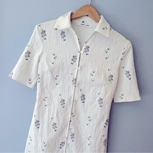 Samsoe Samsoe Mariah Embroidered Floral Dress - White